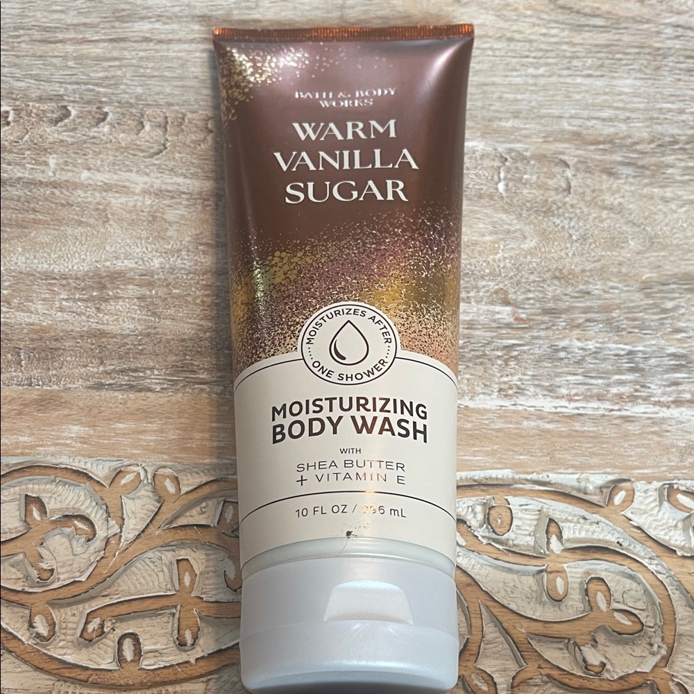 Bath & Body Works Warm Vanilla Sugar Body Wash - Brown & Cream